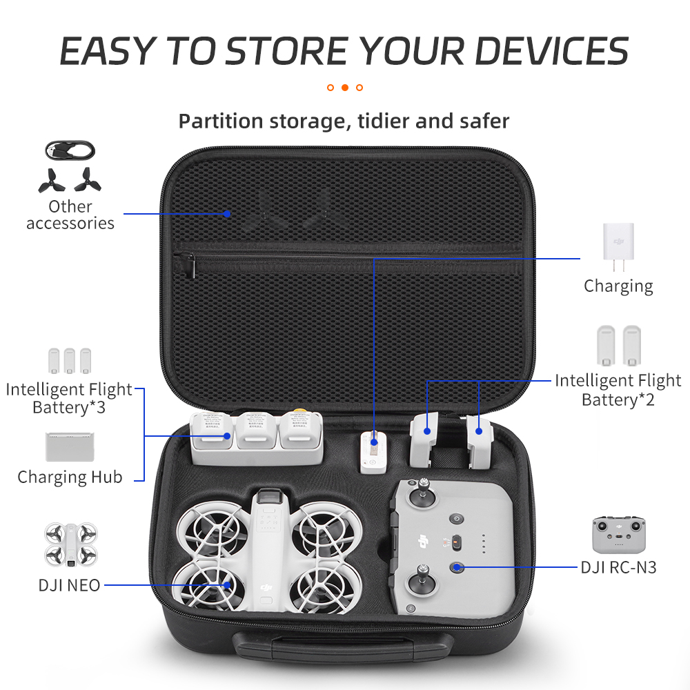 XFJI Carrying Case Compatible  - đánh giá và giá Drone Hard Shell Case